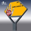 Max Glass Panel Light Box LED Poster Advertising Billboard with Pole