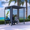 High Quality Stainless Steel Bus Stop Shelter with Bench