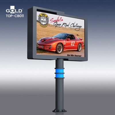 Outdoor Aluminum Alloy Pole Billboard Stand Scrolling Sign Board Light Boxes With Advertising