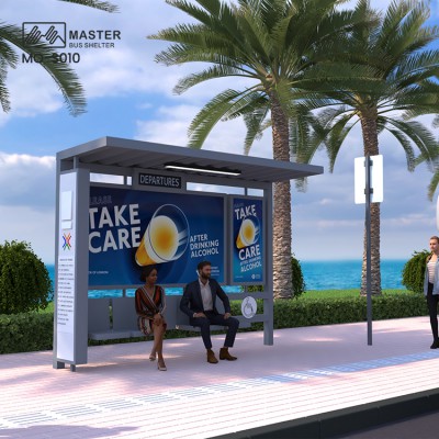hot sales outdoor advertising scrolling lightbox aluminium alloy frame bus shelter