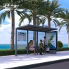 Good quality City Public Modern Stainless Steel Customized Bus Stop Shelter with Vending machine